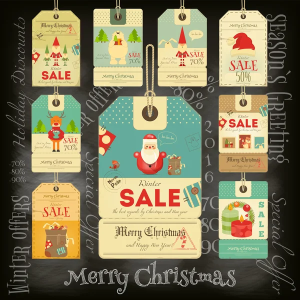 圣诞销售标签 — 图库矢量图片