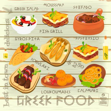 Yunan yemek menüsü