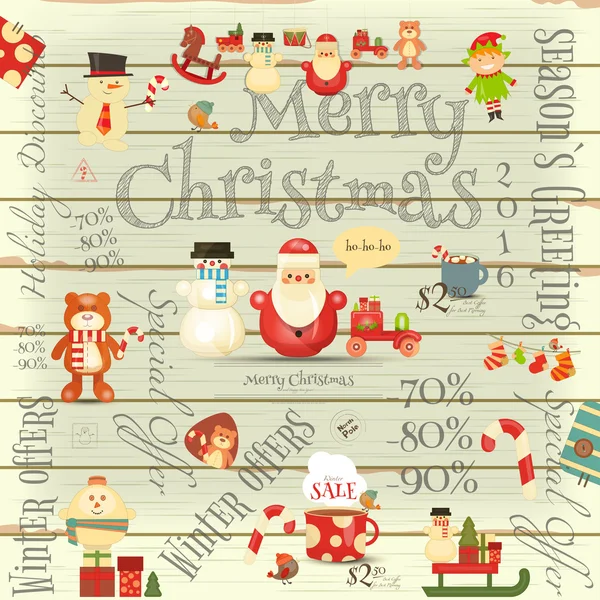 Tarjeta de venta de Navidad — Archivo Imágenes Vectoriales