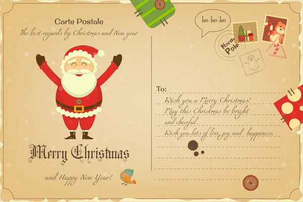 Ročník vánoční pohlednice — Stockový vektor