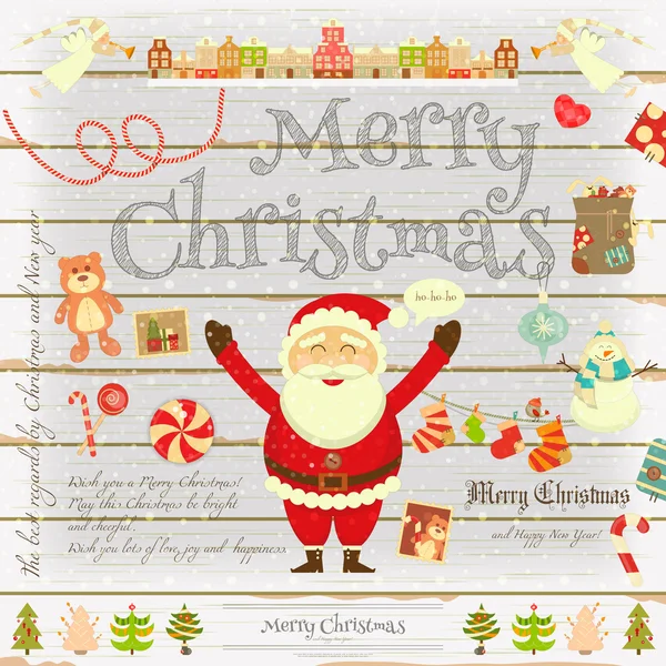 Merry Christmas Card — Stock Vector