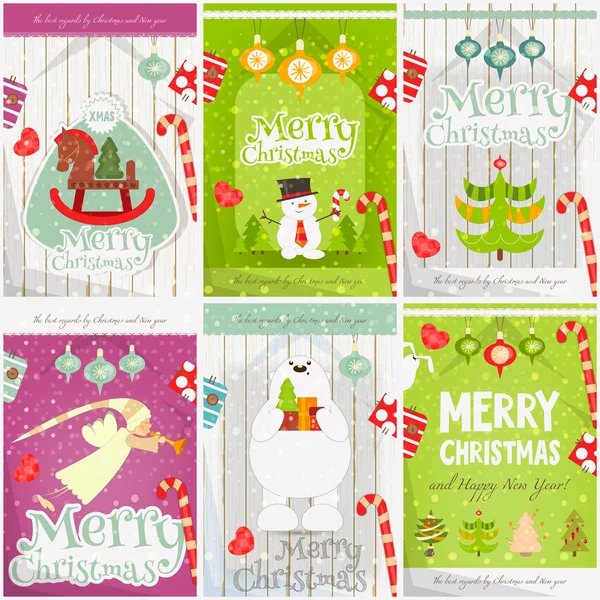 Merry Christmas Posters — Stock Vector