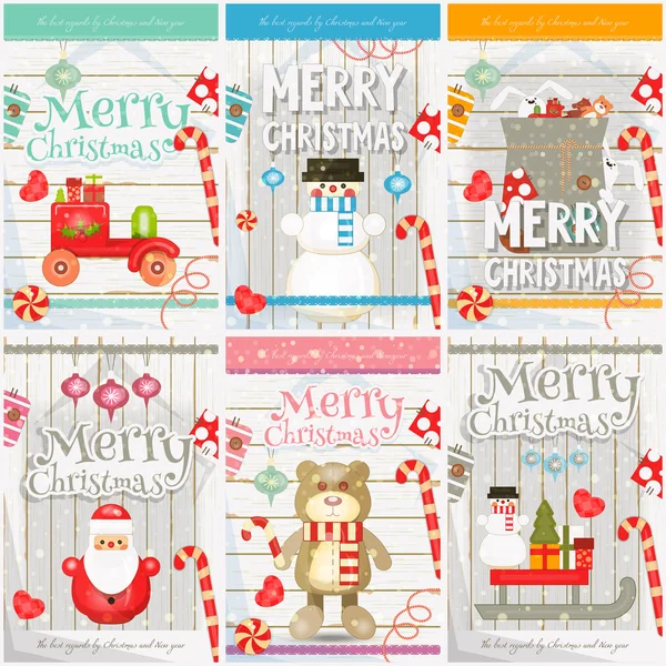 Merry Christmas Posters — Stock Vector