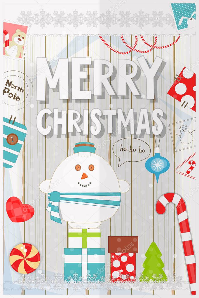 Merry Christmas and New Year Card