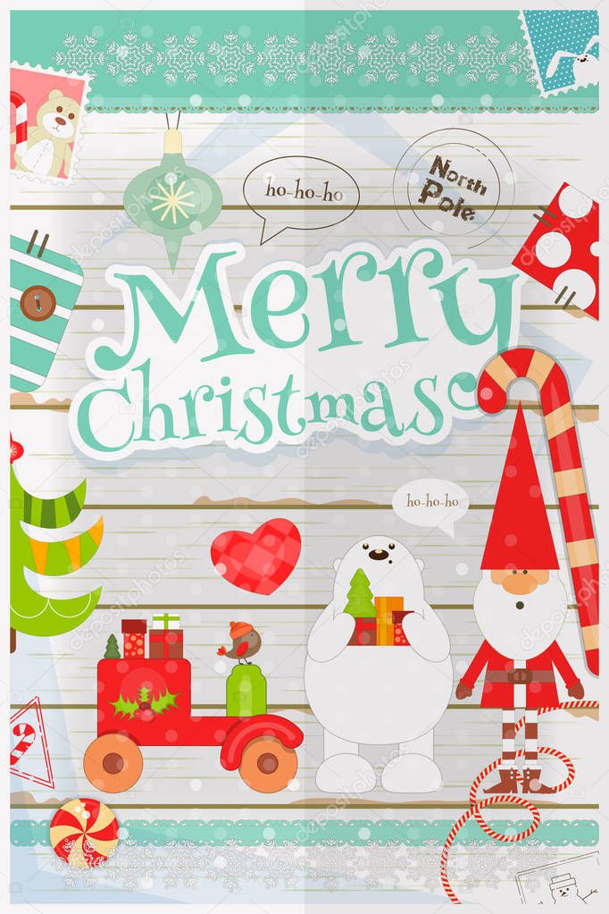 Merry Christmas and New Year Card