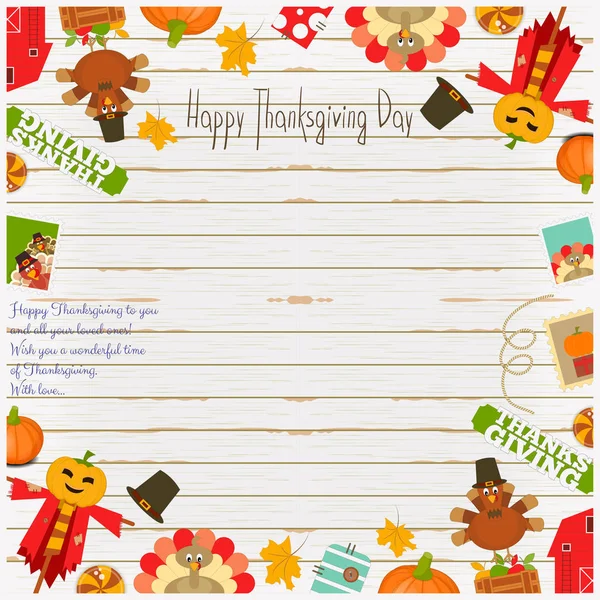Thanksgiving day card — Stock Vector