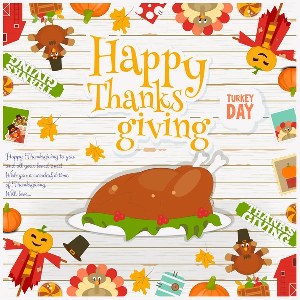 Thanksgiving Day card — Stockvector