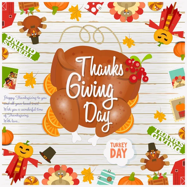 Thanksgiving Day card — Stockvector