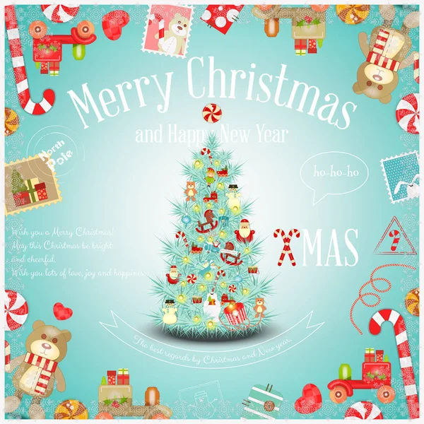 Merry Christmas card — Stock Vector