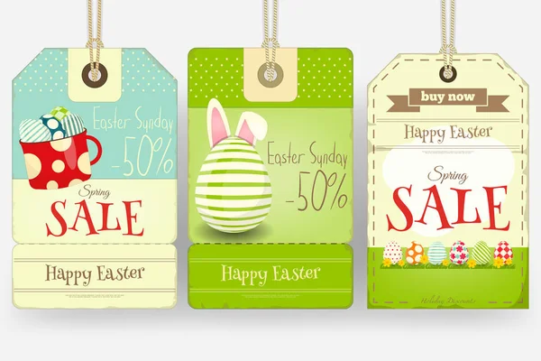 Easter Sale Tags — Stock Vector