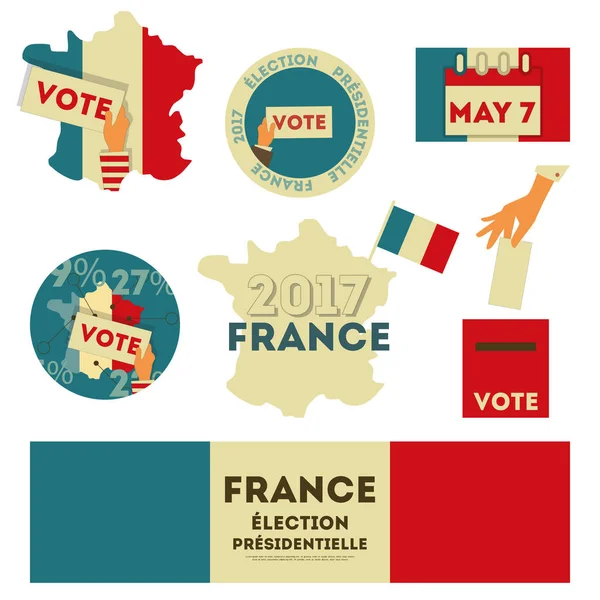 Francja wybory prezydenckie — Wektor stockowy