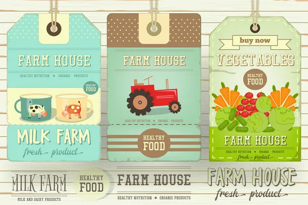 农场的价格标签 — 图库矢量图片