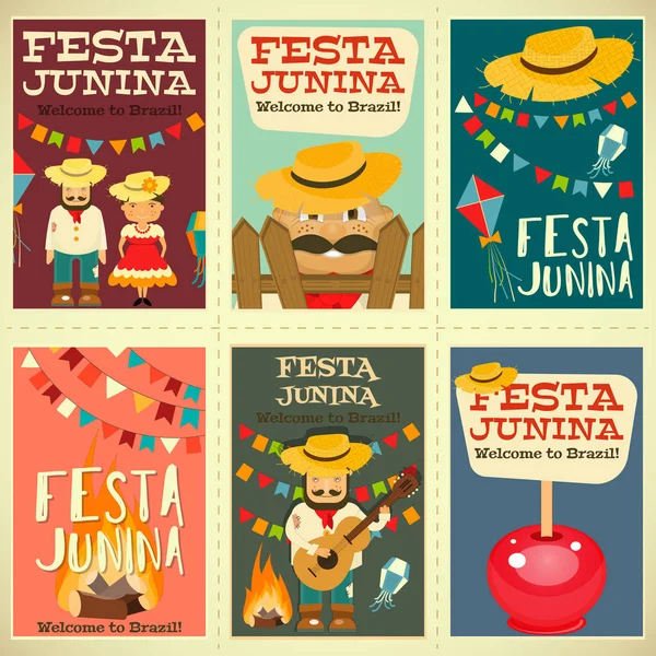 Festiwal Festa Junina - Brazylia — Wektor stockowy