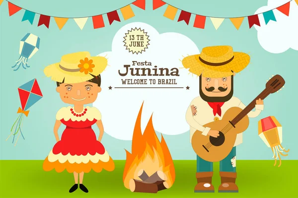 Festa Junina - Brazílie Festival — Stockový vektor