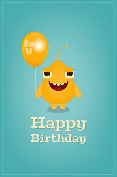 Tarjeta de cumpleaños feliz — Vector de stock