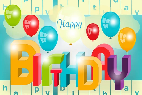 Happy Birthday Card — Stock Vector
