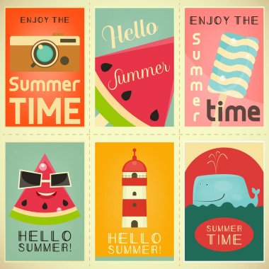 Yaz saati Poster Seti