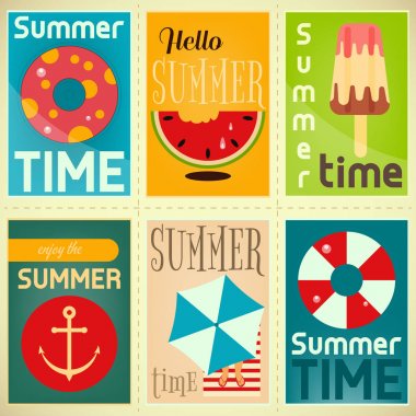 Yaz saati Poster Seti