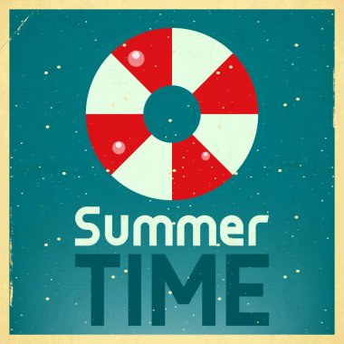 Yaz zamanı Retro Meydanı Poster
