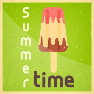 Yaz zamanı Retro Meydanı Poster