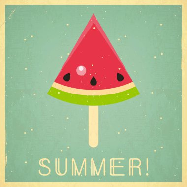 Yaz zamanı Retro Meydanı Poster