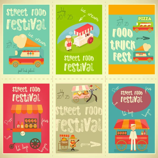 Festival de comida callejera — Vector de stock