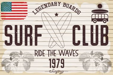 Retro Grunge sörf Poster