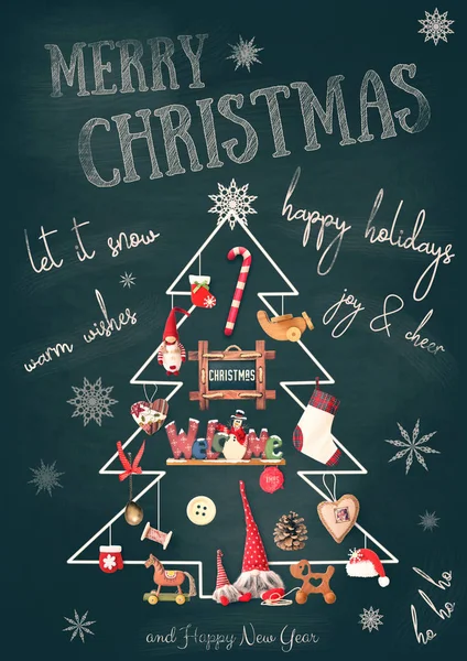 Merry Christmas Greeting Card — Stock Photo, Image