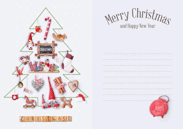 Merry Christmas Greeting Card — Stock Photo, Image