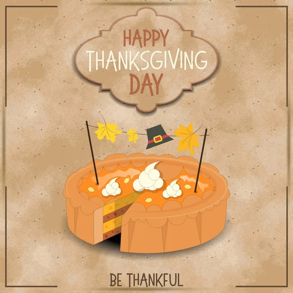 Thanksgiving Day gratulationskort — Stock vektor