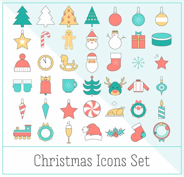 Conjunto de iconos de Navidad — Archivo Imágenes Vectoriales