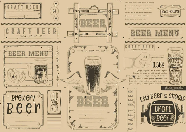 Bier Placemat — Stockvector