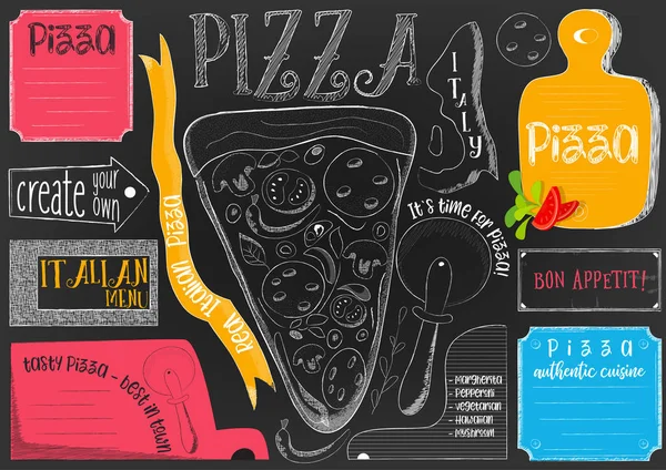 Napperon pour Pizzeria — Image vectorielle
