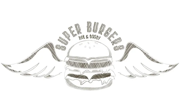 Burgers Logo — Stok Vektör