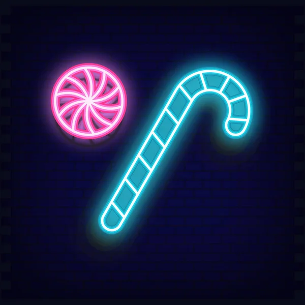 Neon zoet - snoepgoed — Stockvector
