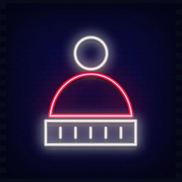 Chapeau d'hiver néon — Image vectorielle