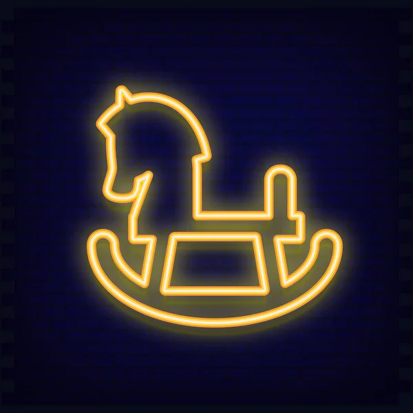 Neon Horse Toy — 图库矢量图片