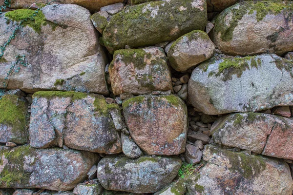 Stone Wall Textur Hintergrund Nahaufnahme Details — Stockfoto