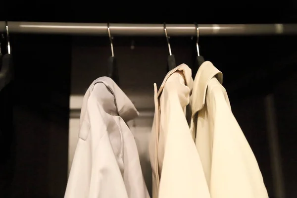 Man's shirts in cabinet — Stock Photo, Image