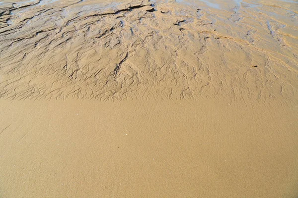 Playa arena agua marca — Foto de Stock