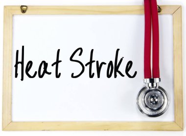 Güneş çarpması metin yazma yazı tahtası üzerinde