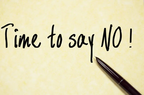 Time to say no text write on paper — Stock Photo, Image