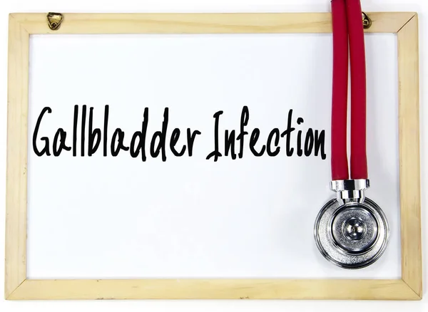 Gallenblaseninfektion schreibt auf Tafel — Stockfoto