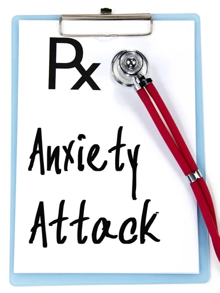 anxiety attack text write on prescription