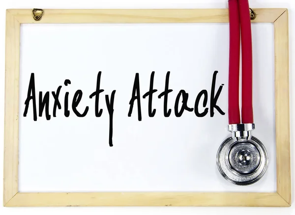 Anxiety attack text write on blackboard — Stock Photo, Image