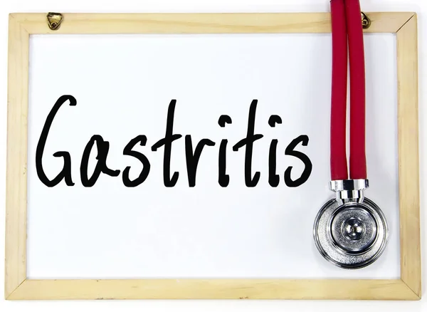 Gastritis-Wort auf Tafel schreiben — Stockfoto