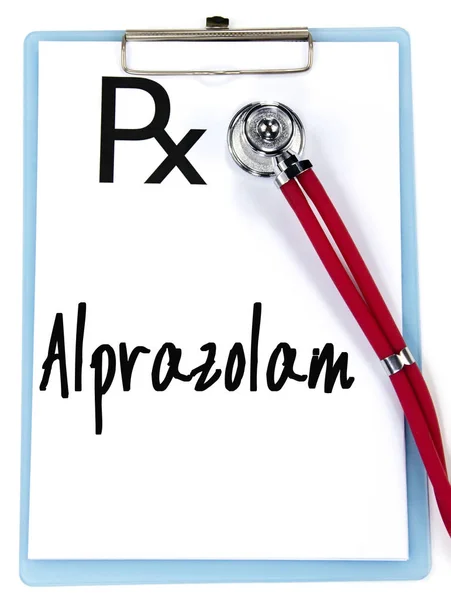 Alprazolam word write on stethoscope — Stock Photo, Image