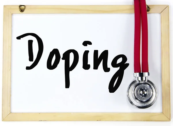 Doping-Wort auf Tafel geschrieben — Stockfoto