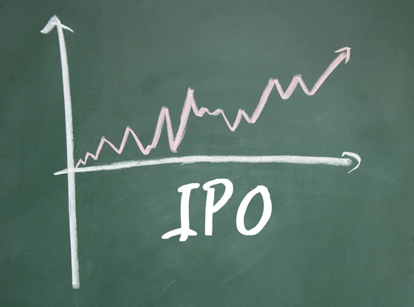 Sinal de gráfico IPO — Fotografia de Stock