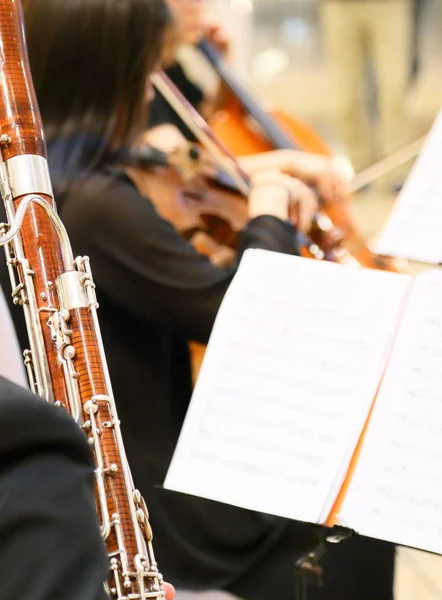 Orquesta Sinfónica en interior — Foto de Stock